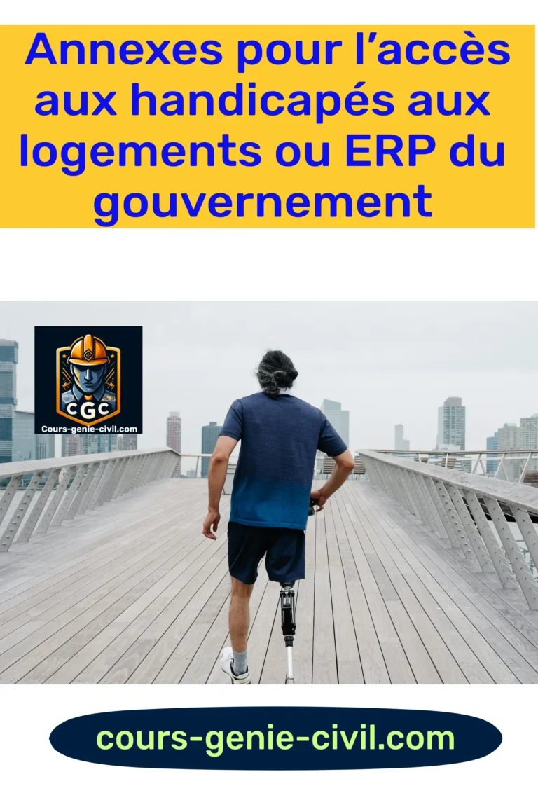 Illustration for government annexes on accessibility for disabled persons in housing and public establishments.