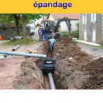 les eaux pluviales, eaux usées, fosses septiques, épandage et installation électrique.