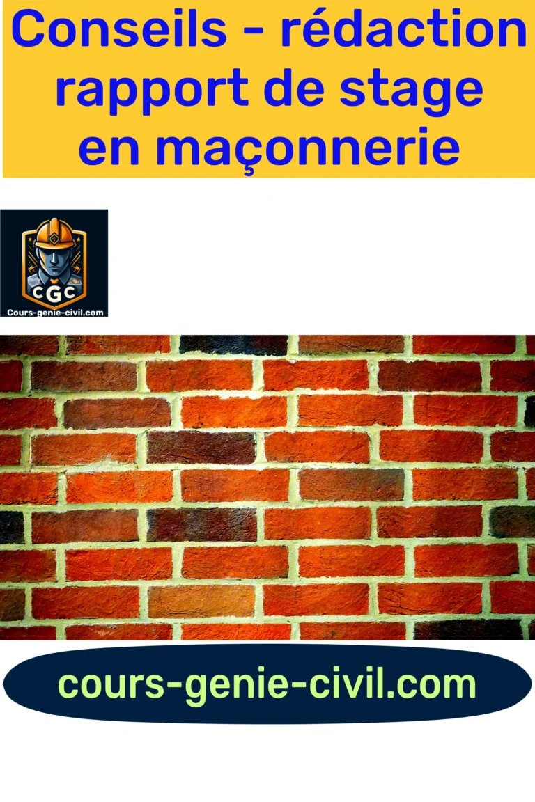 Conseils pour rédiger un rapport de stage en maçonnerie, avec des exemples pratiques et des recommandations.