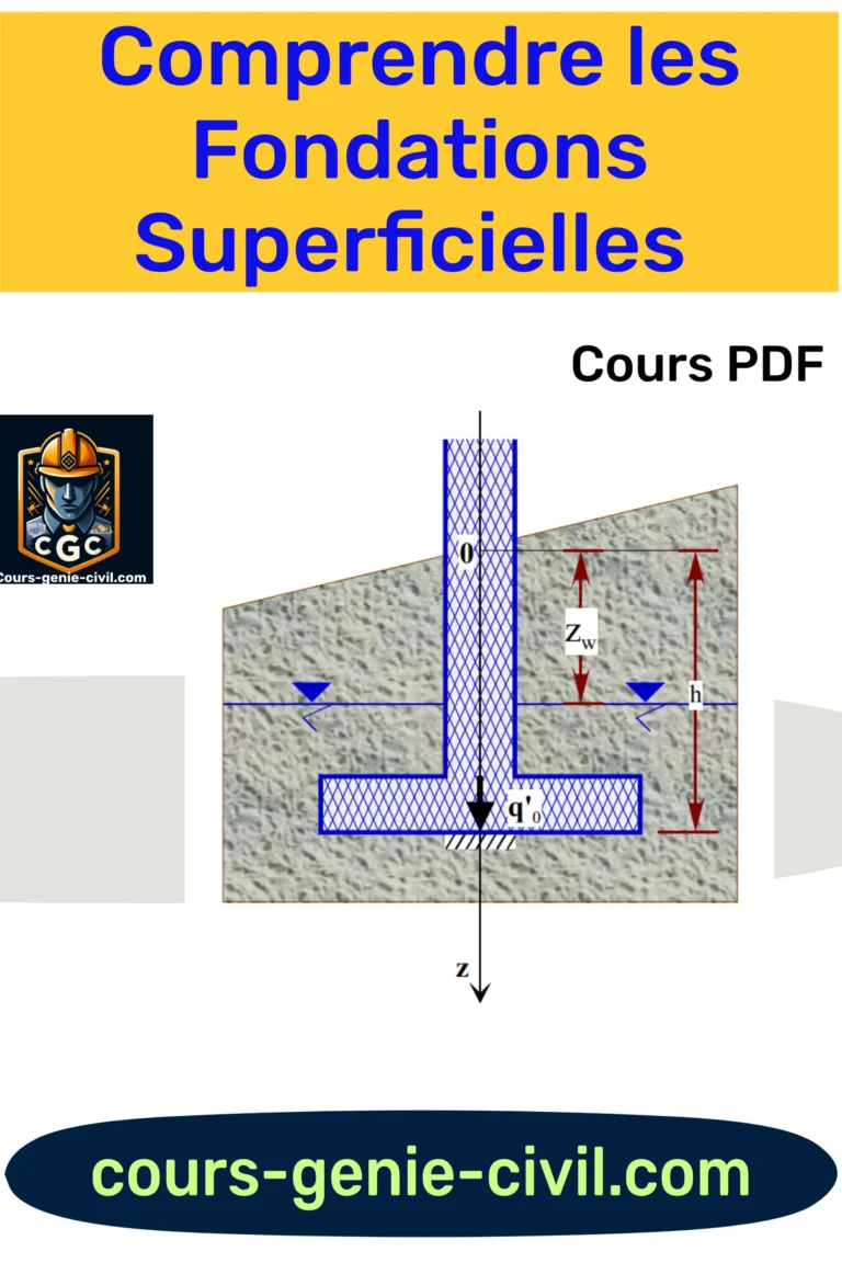 Couverture du cours PDF sur les Fondations Superficielles à télécharger