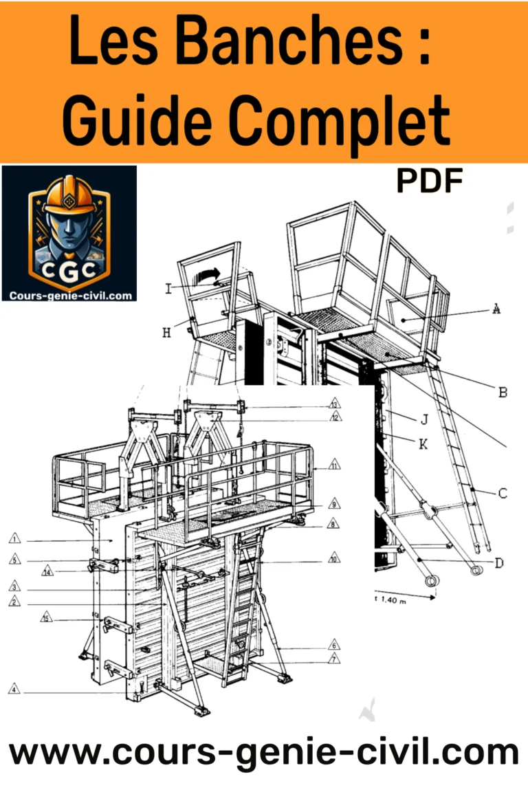 Illustration d’un guide complet sur les banches, une technique essentielle de coffrage utilisée en construction pour la réalisation de structures en béton.