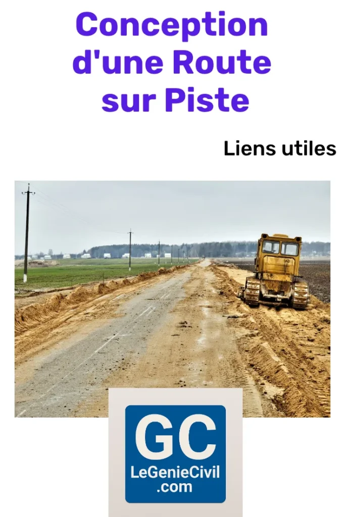 Conception d'une route sur piste avec plans d'ingénierie, schémas de structure et équipements routiers, illustrant un guide complet pour ingénieurs civils et urbanistes.